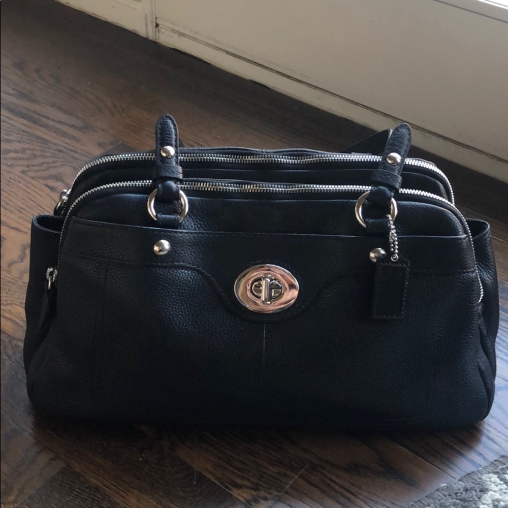 Vintage COACH Black Leather Bag